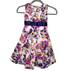 Peppermint Floral Special Occasion Easter Spring Dress Purple Size 7-8